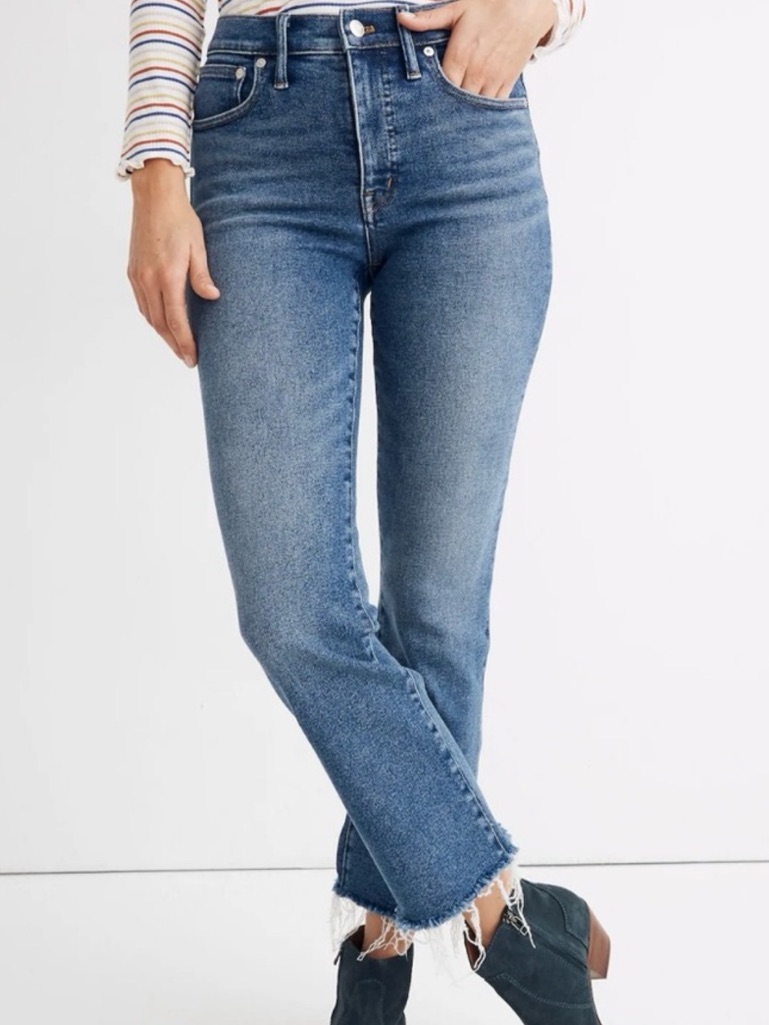 Classic Blue Madewell Cali Demi Boot Jeans